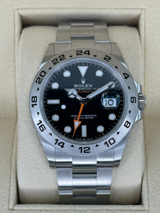 2023 Rolex Explorer II 42mm 226570 Stainless Steel Black Dial - MyWatchLLC