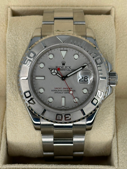 2004 Rolex Yacht-Master 40mm 16622 Stainless Steel Oyster Silver Dial - MyWatchLLC