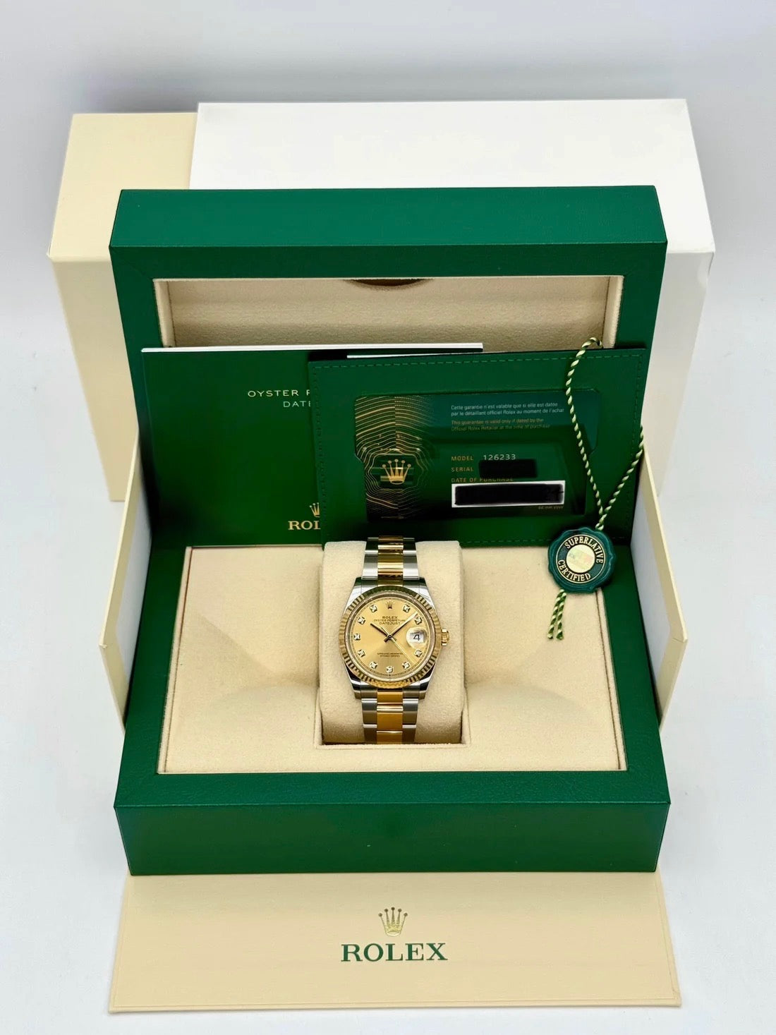 NEW 2025 Rolex Datejust 36mm 126233 Two-Tone Champagne Diamond Dial - MyWatchLLC