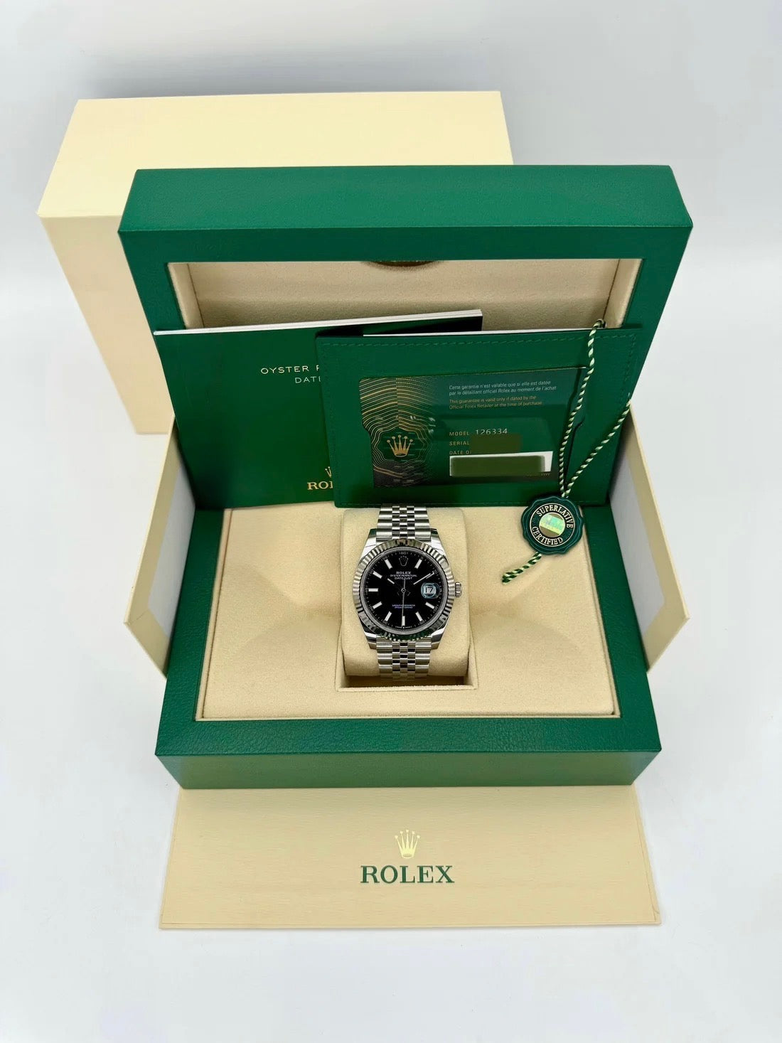 NEW 2025 Rolex Datejust 41mm 126334 Stainless Steel Jubilee Black Dial