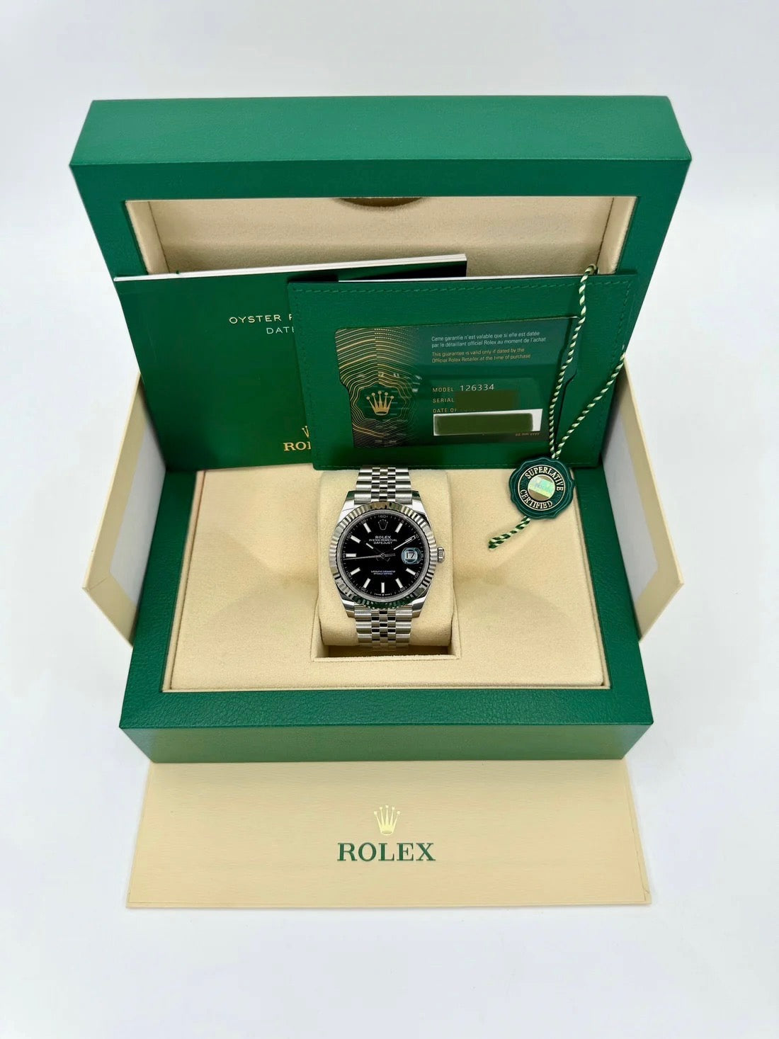 NEW 2025 Rolex Datejust 41mm 126334 Stainless Steel Jubilee Black Dial