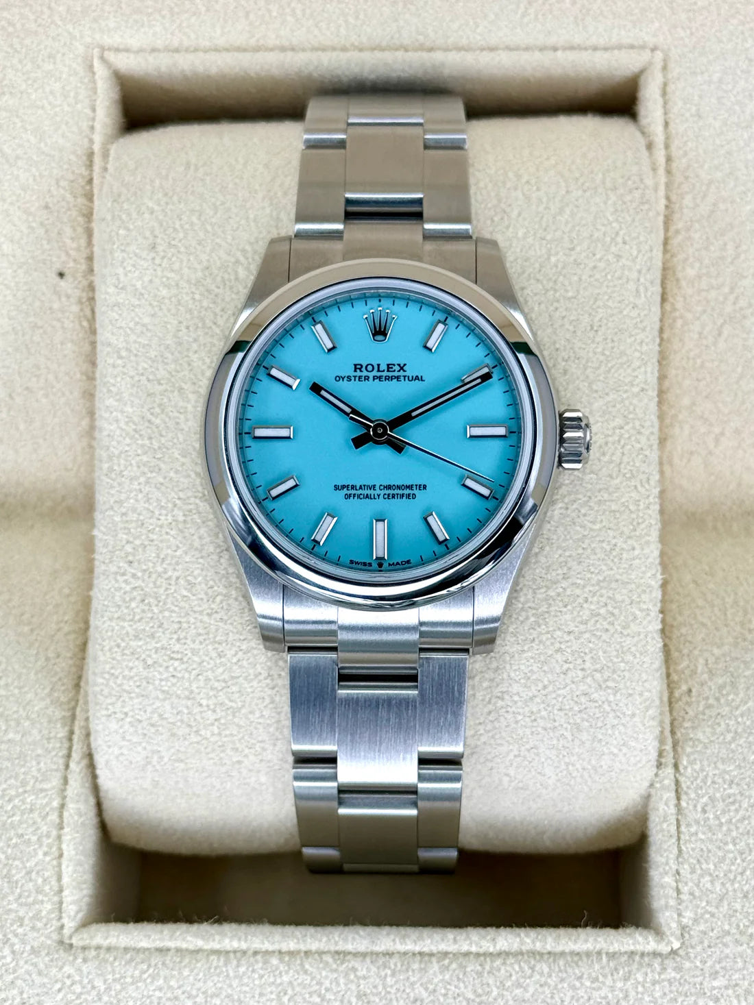 2021 Rolex Oyster Perpetual 31mm 277200 Turquoise Tiffany Blue Dial - MyWatchLLC