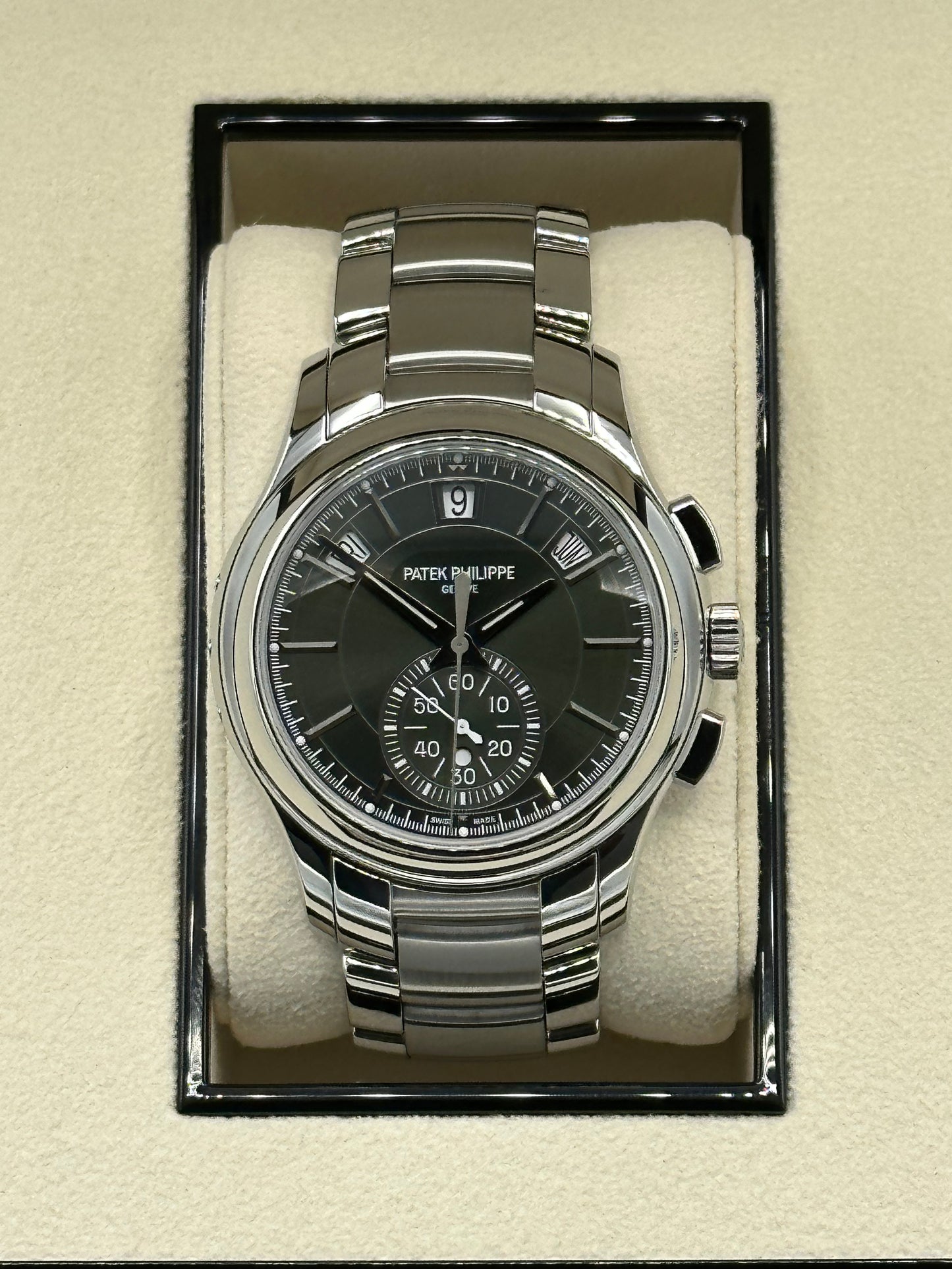 2021 Patek Philippe 5905/1A Annual Flyback Chronograph Olive Dial - MyWatchLLC