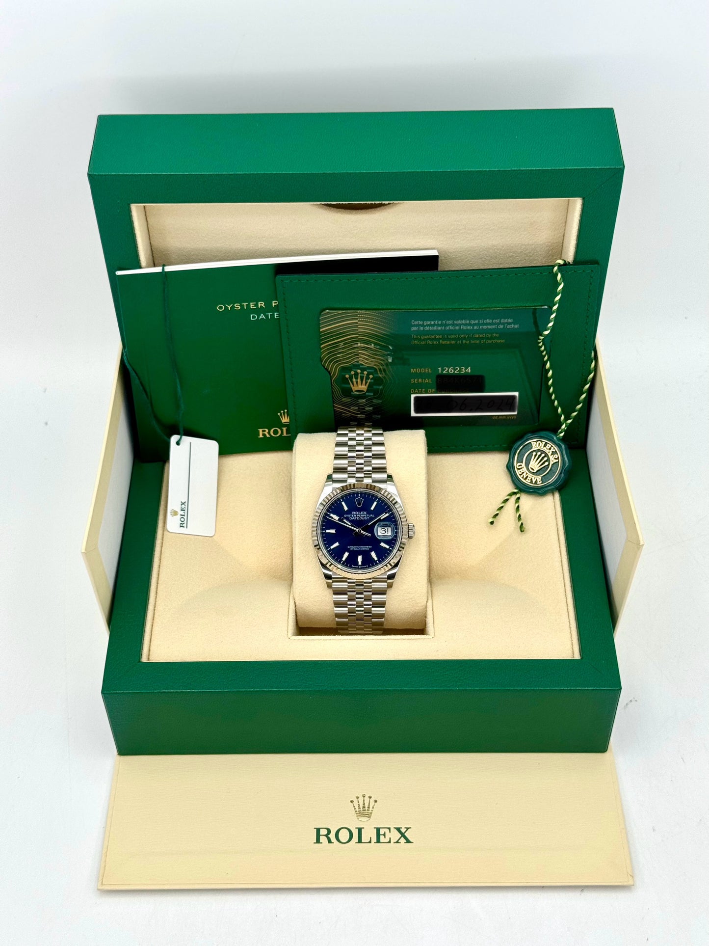 NEW 2024 Rolex Datejust 36mm 126234 Jubilee Blue Dial