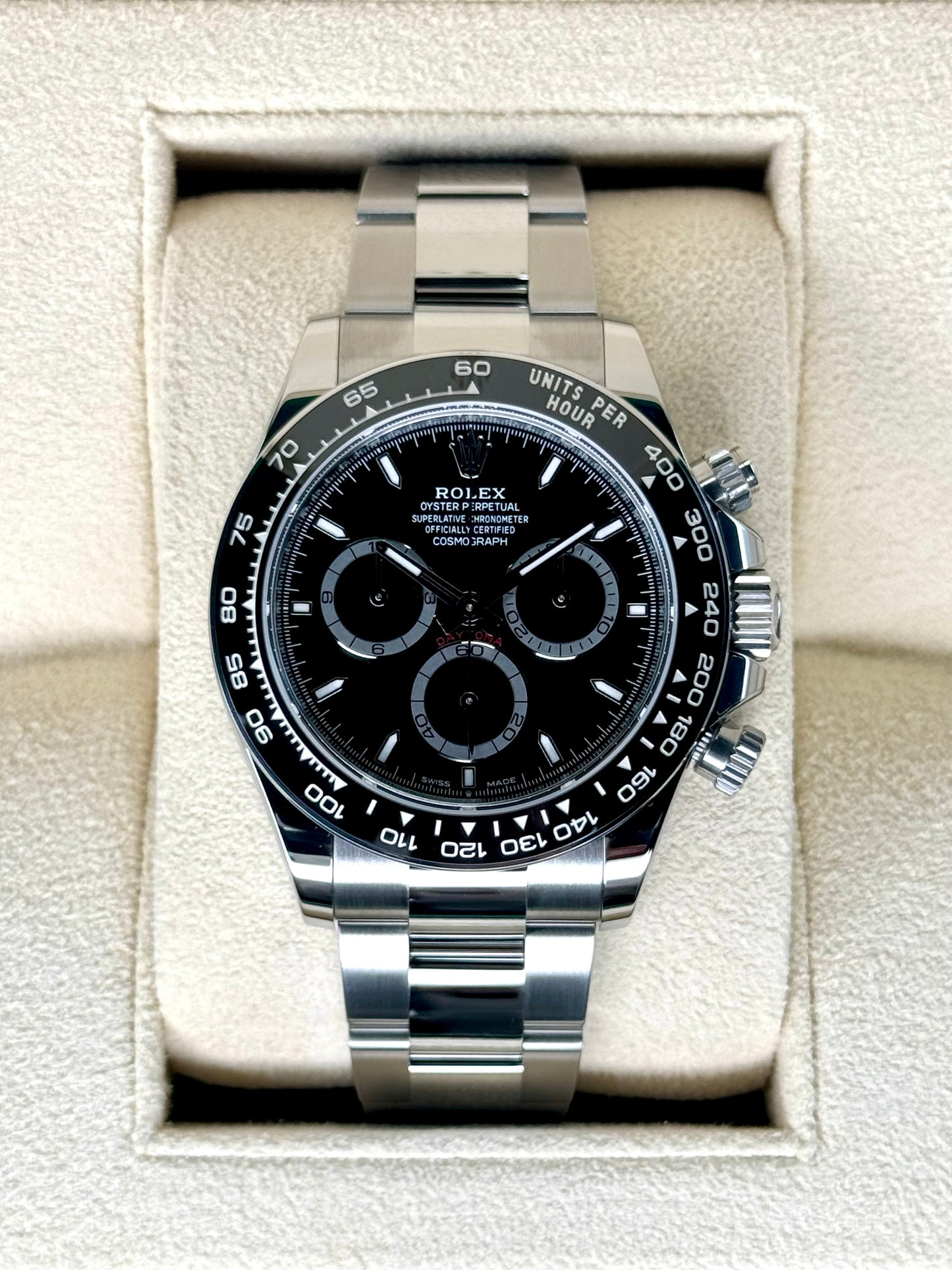 NEW 2024 Rolex Daytona 40mm 126500LN Stainless Steel Black Dial