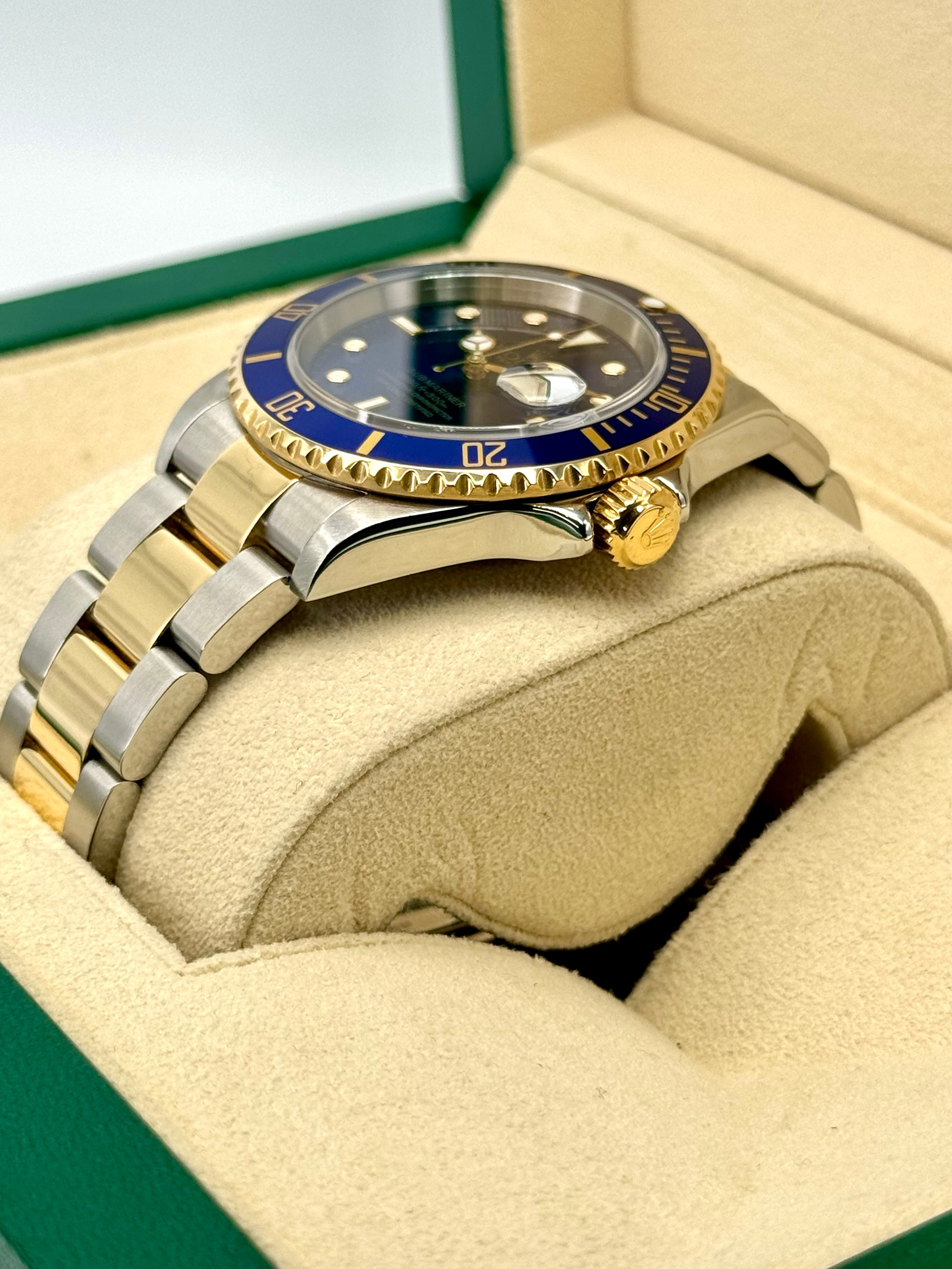 2003 Rolex Submariner Date 40mm 16613 Two Tone Blue Dial MyWatchLLC