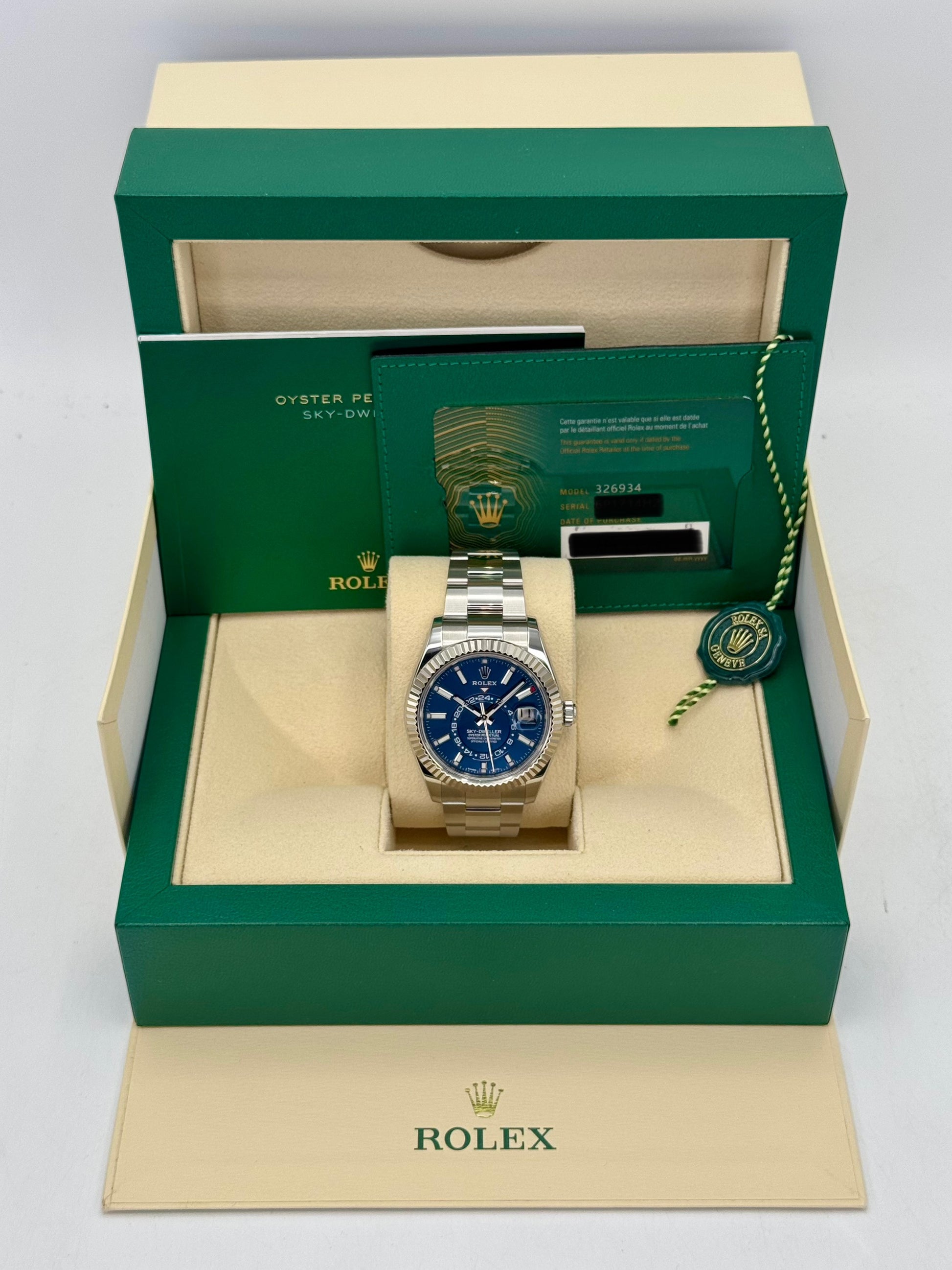 2023 Rolex Sky-Dweller 42mm 326934 Oyster Blue Dial - MyWatchLLC