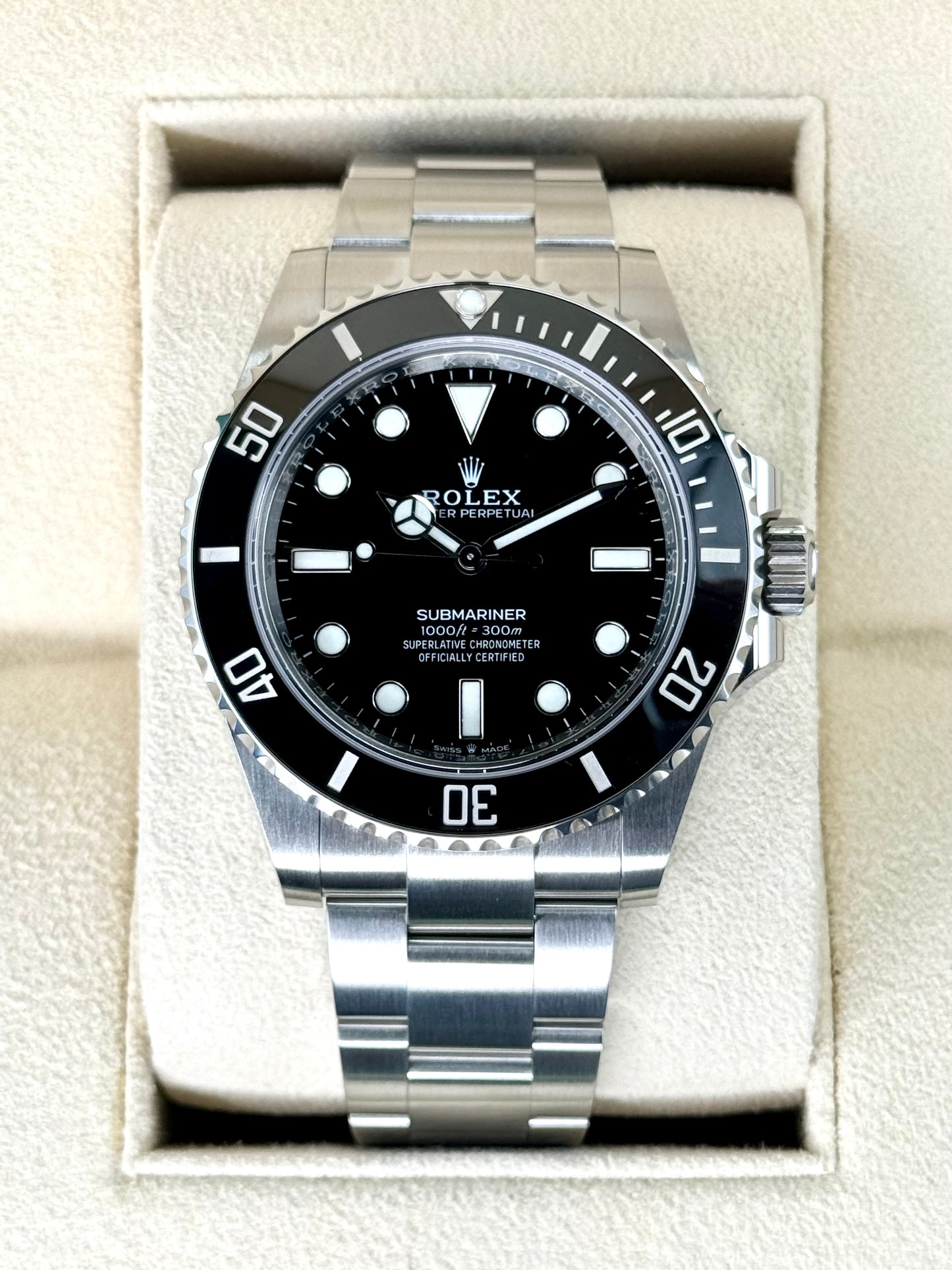 2023 Rolex Submariner 41mm 124060 Stainless Steel Black Dial