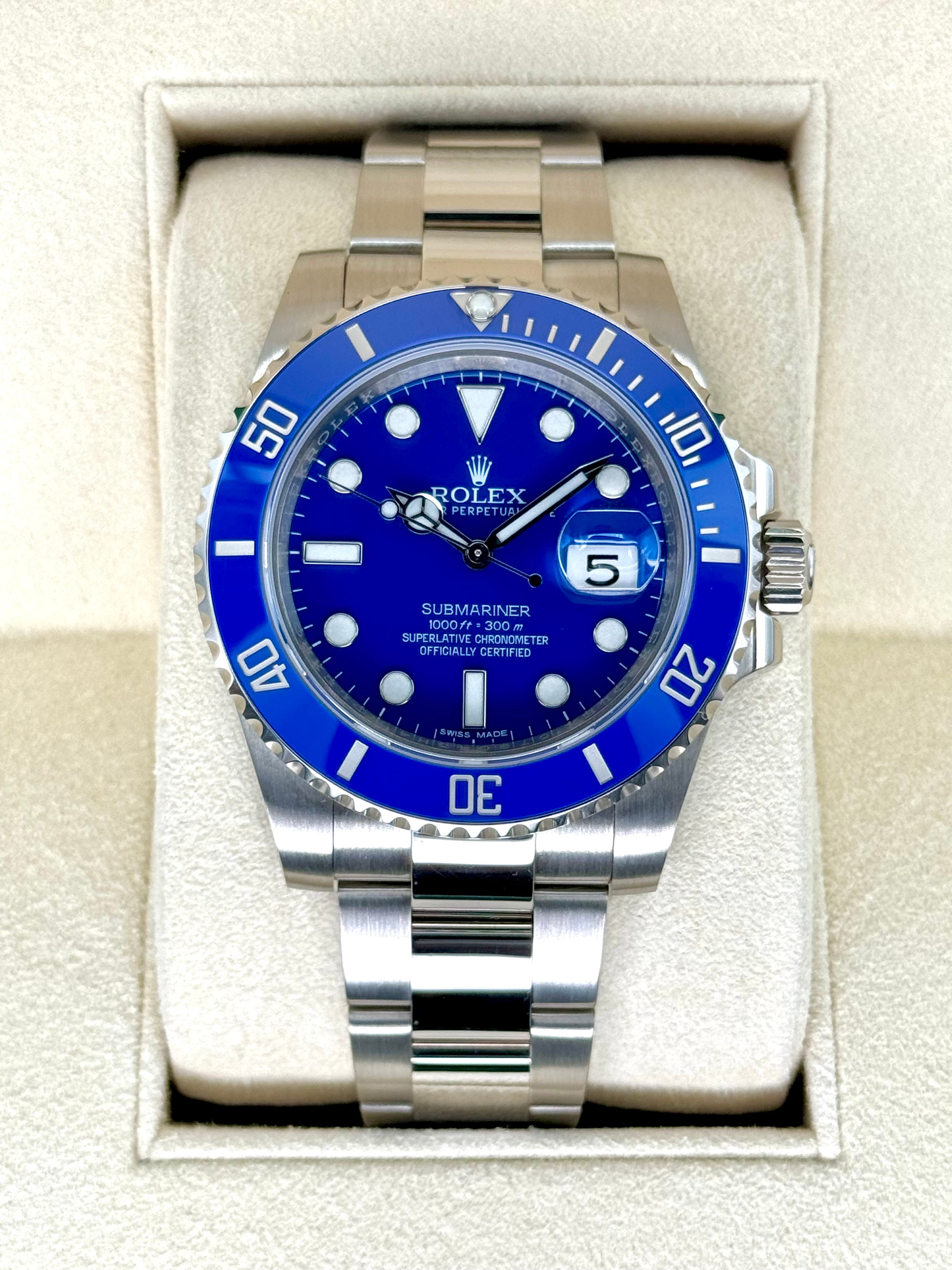 Gold rolex blue face sale