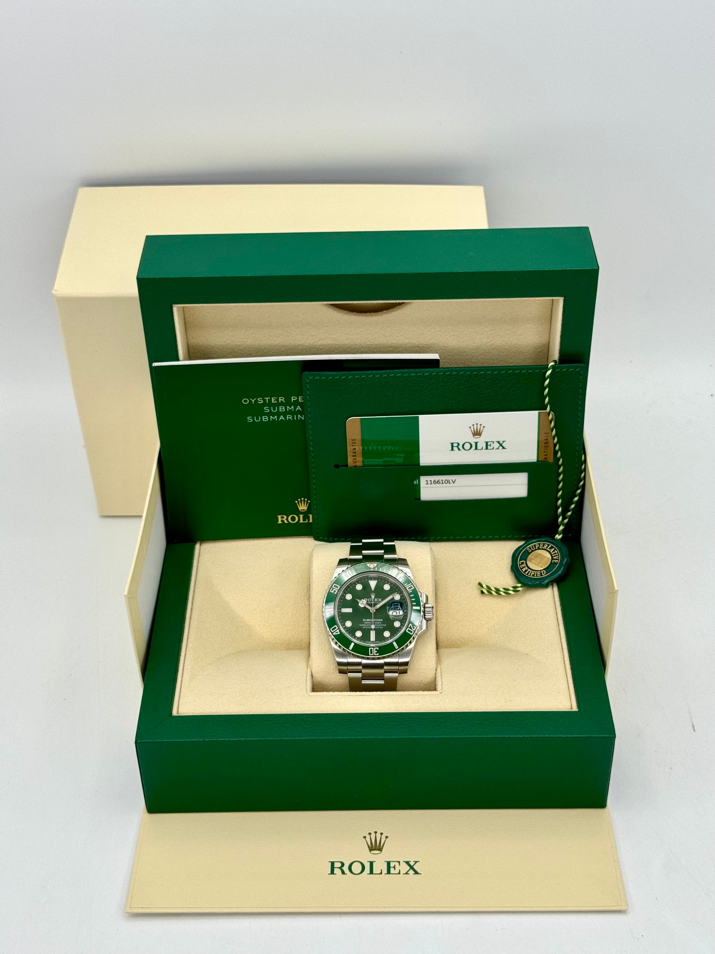 2017 Rolex Submariner "Hulk" 40mm 116610LV Green Dial