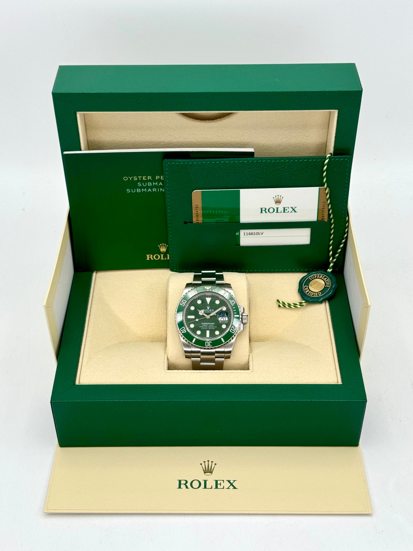 2017 Rolex Submariner "Hulk" 40mm 116610LV Green Dial