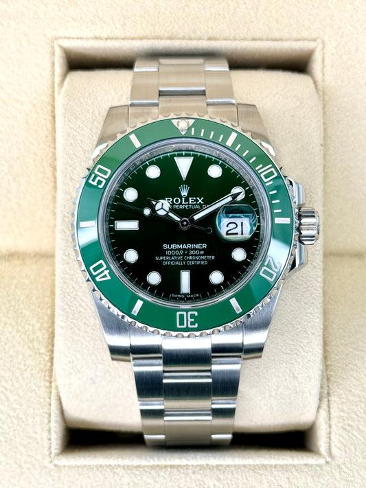 2017 Rolex Submariner "Hulk" 40mm 116610LV Green Dial