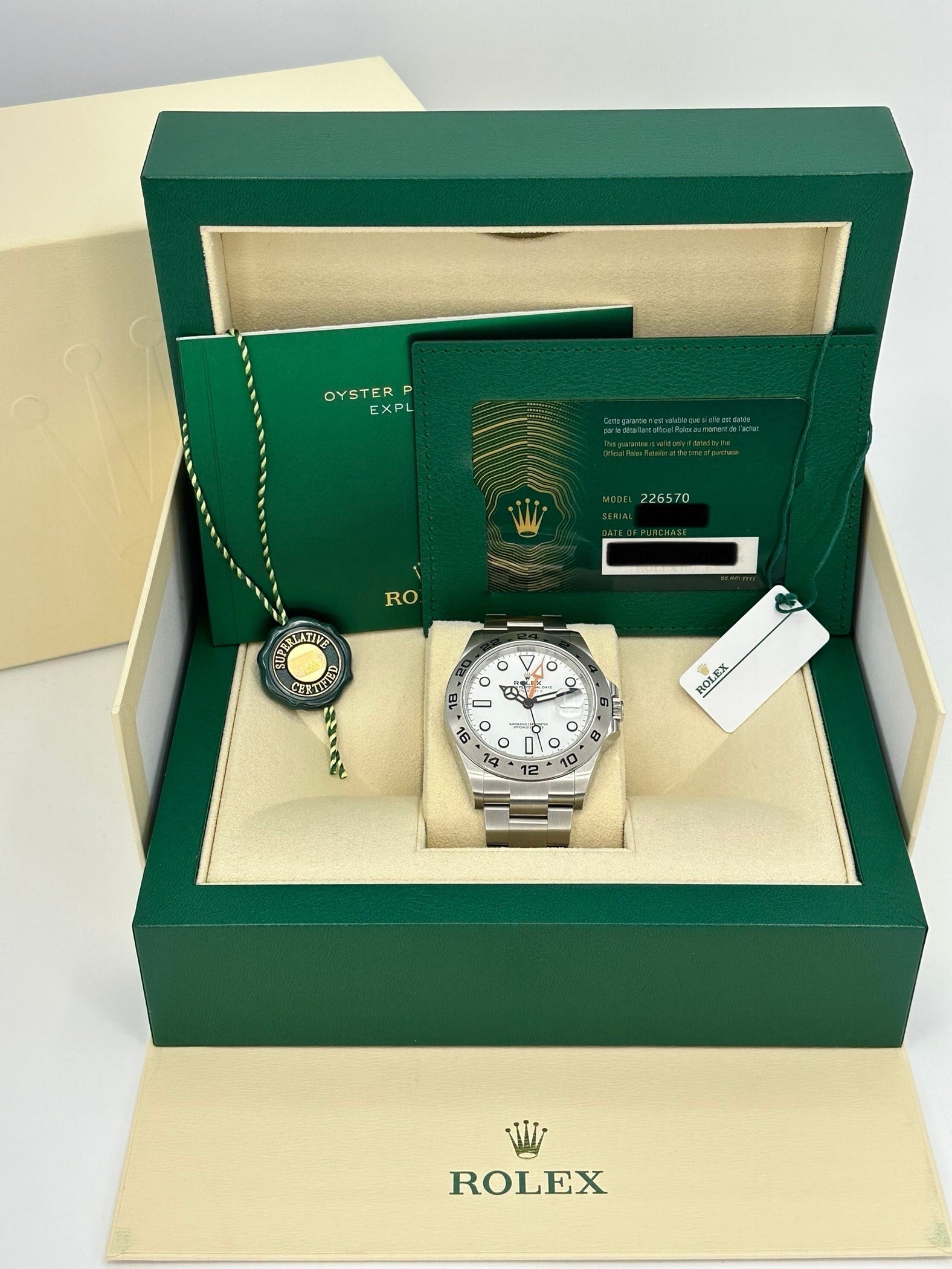 NEW 2024 Rolex Explorer II 42mm 226570 Polar White Dial MyWatchLLC