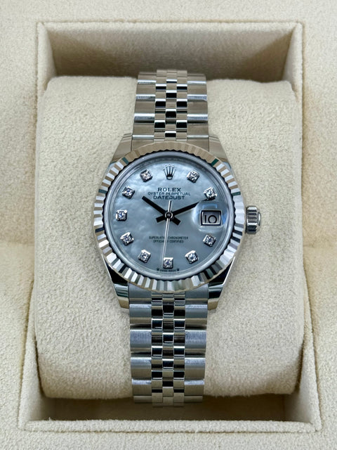 NEW 2025 Rolex Lady Datejust 28mm 279174 Jubilee MOP Diamond Dial
