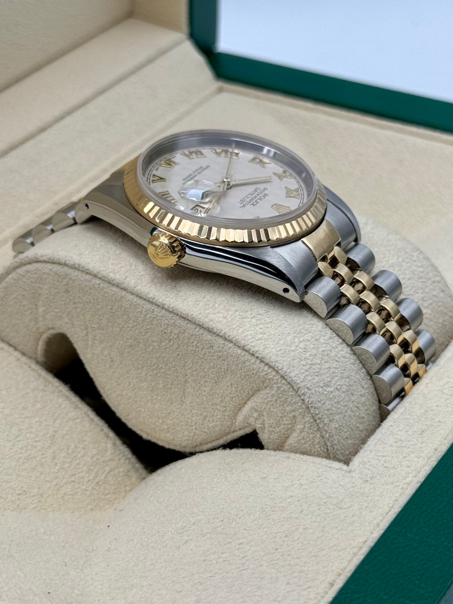 Rolex Datejust 36mm 16233 Two-Tone Jubilee Roman Numeral Pyramid Dial - MyWatchLLC