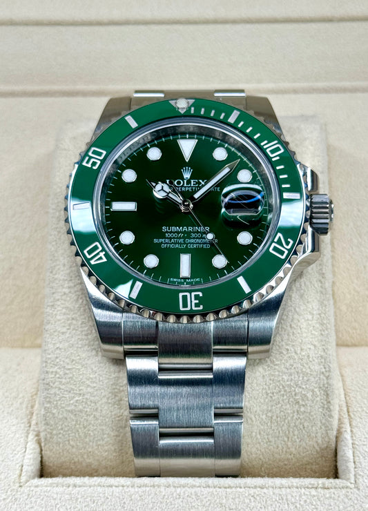2015 Rolex Submariner Date "Hulk" 40mm 116610LV Green Dial - MyWatchLLC