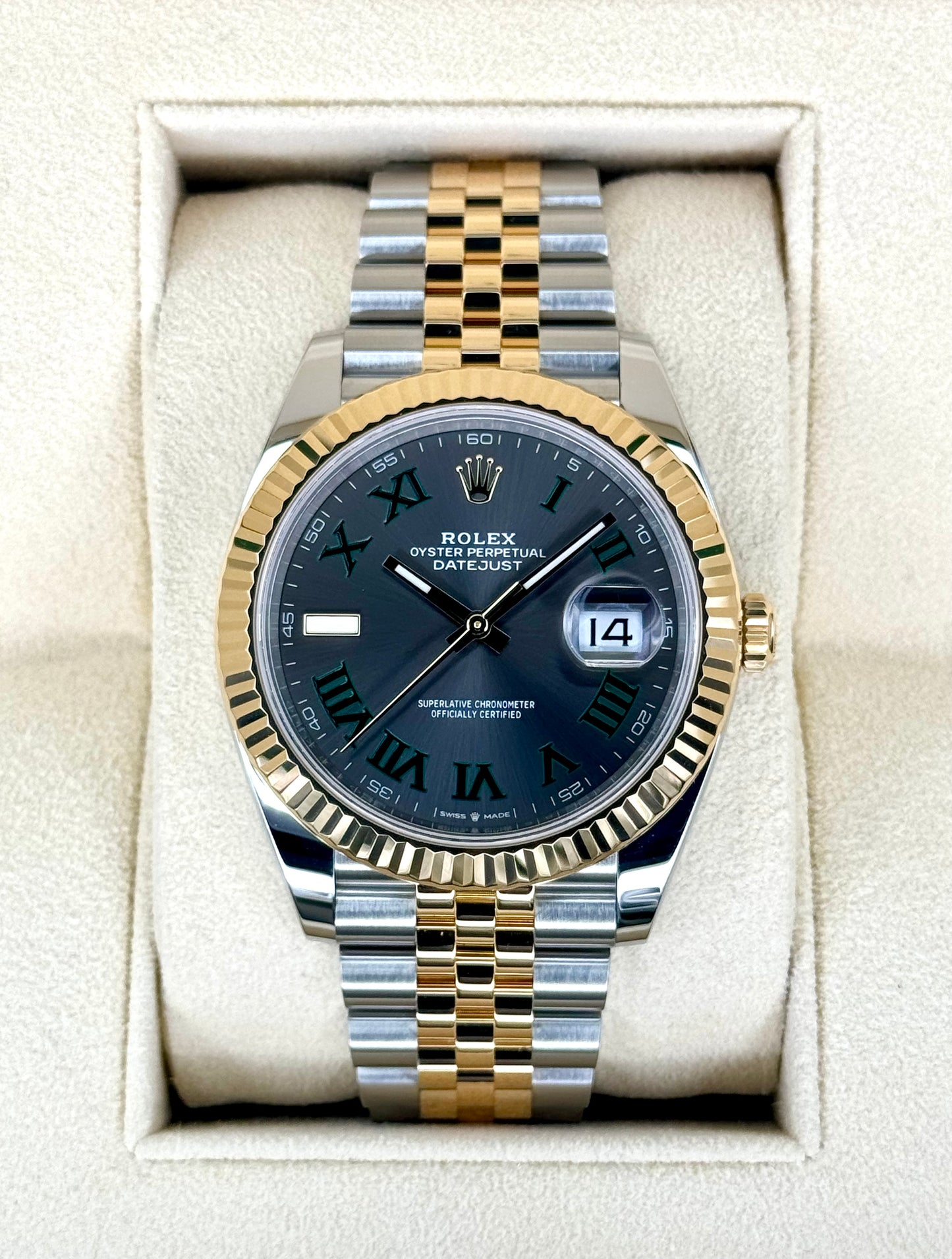 NEW 2024 Rolex Datejust 41mm 126333 Two-Tone Jubilee Wimbledon Dial