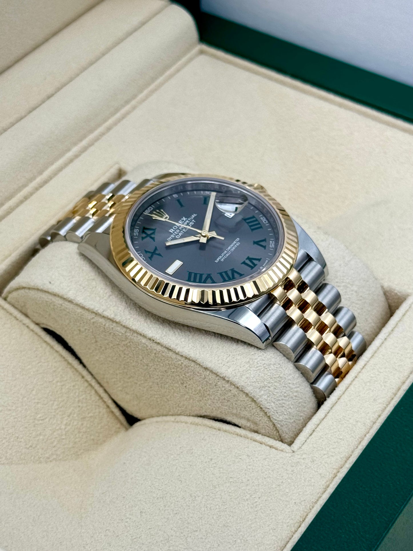 NEW 2024 Rolex Datejust 41mm 126333 Two-Tone Jubilee Wimbledon Dial