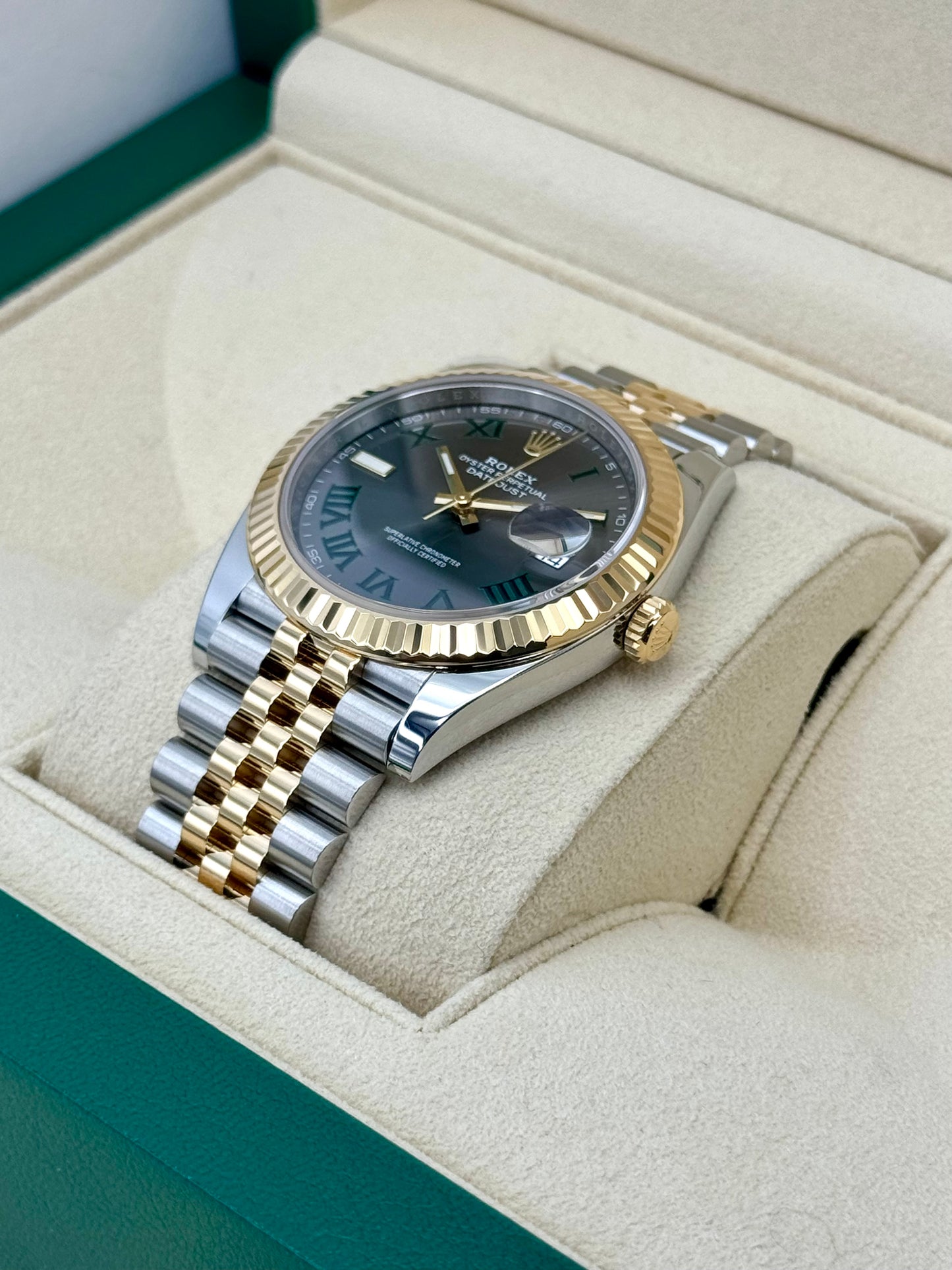 NEW 2024 Rolex Datejust 41mm 126333 Two-Tone Jubilee Wimbledon Dial