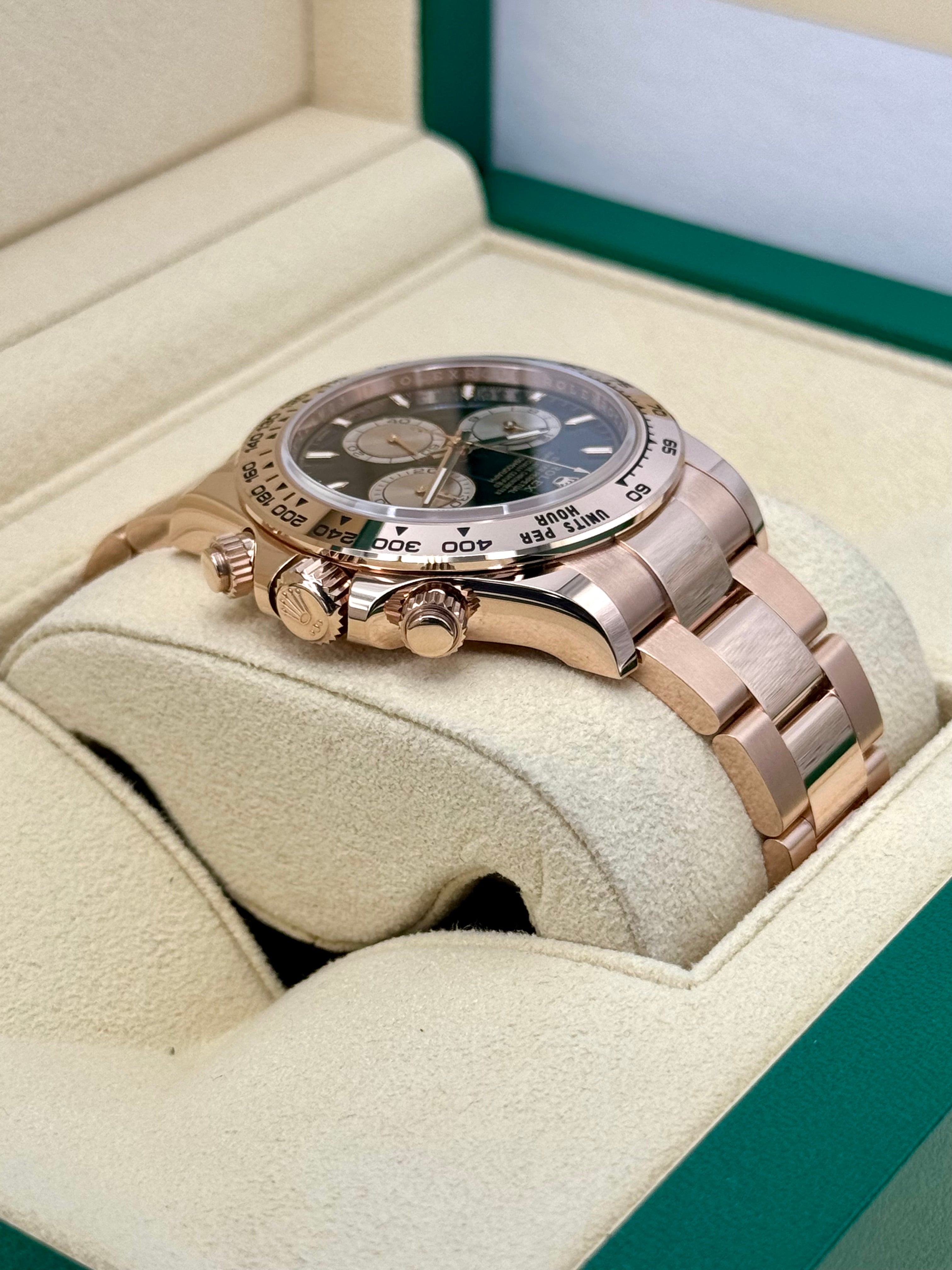 NEW 2024 Rolex Daytona 40mm 126505 Rose Gold Black Dial MyWatchLLC