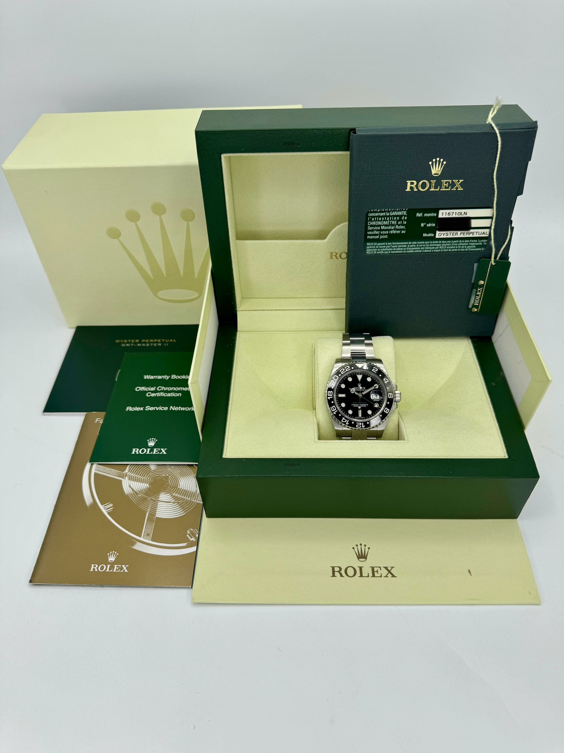 2014 Rolex GMT-Master-II 40mm 116710LN Stainless Steel Black Dial - MyWatchLLC