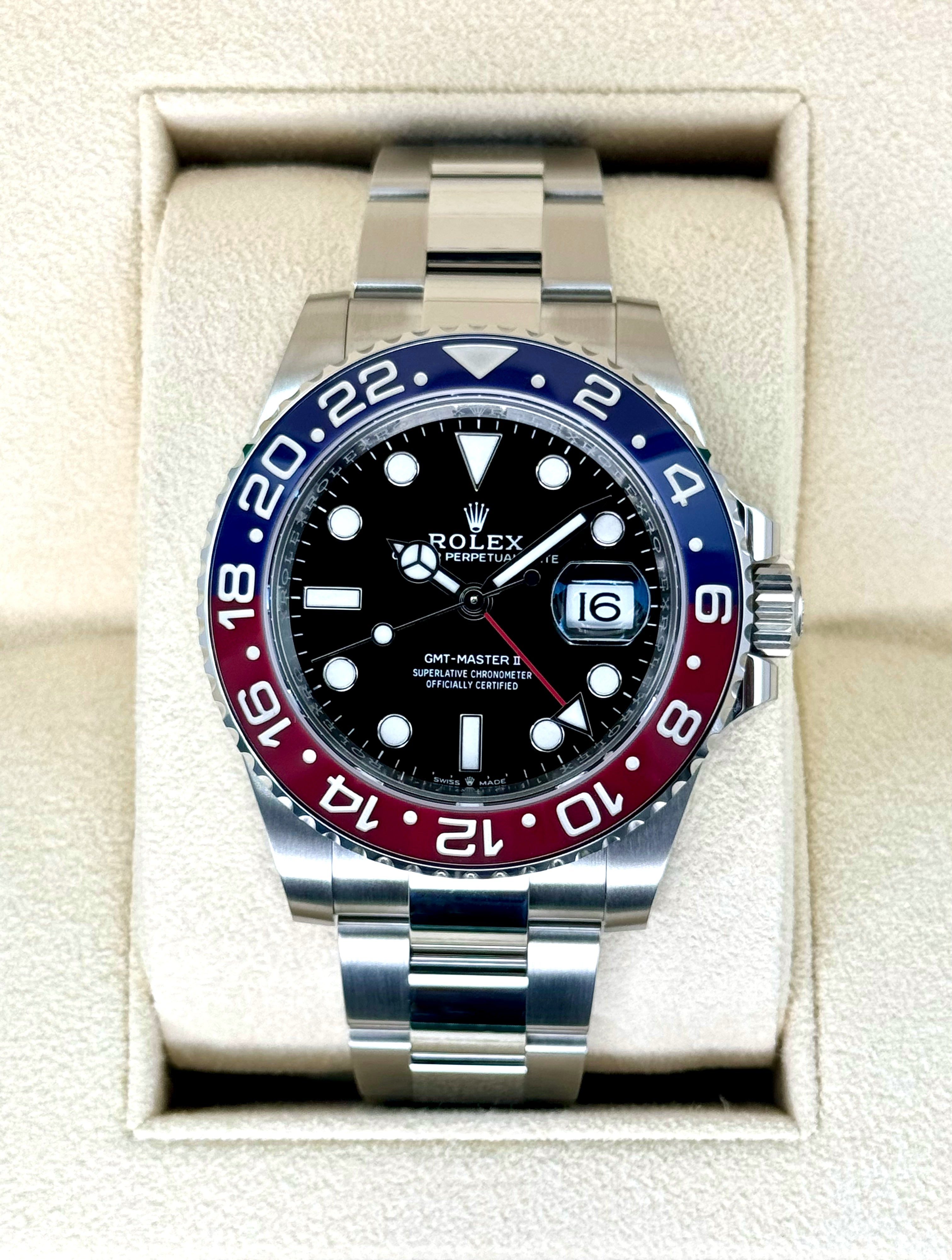 NEW 2024 Rolex GMT Master II Pepsi 40mm 126710BLRO Oyster MyWatchLLC