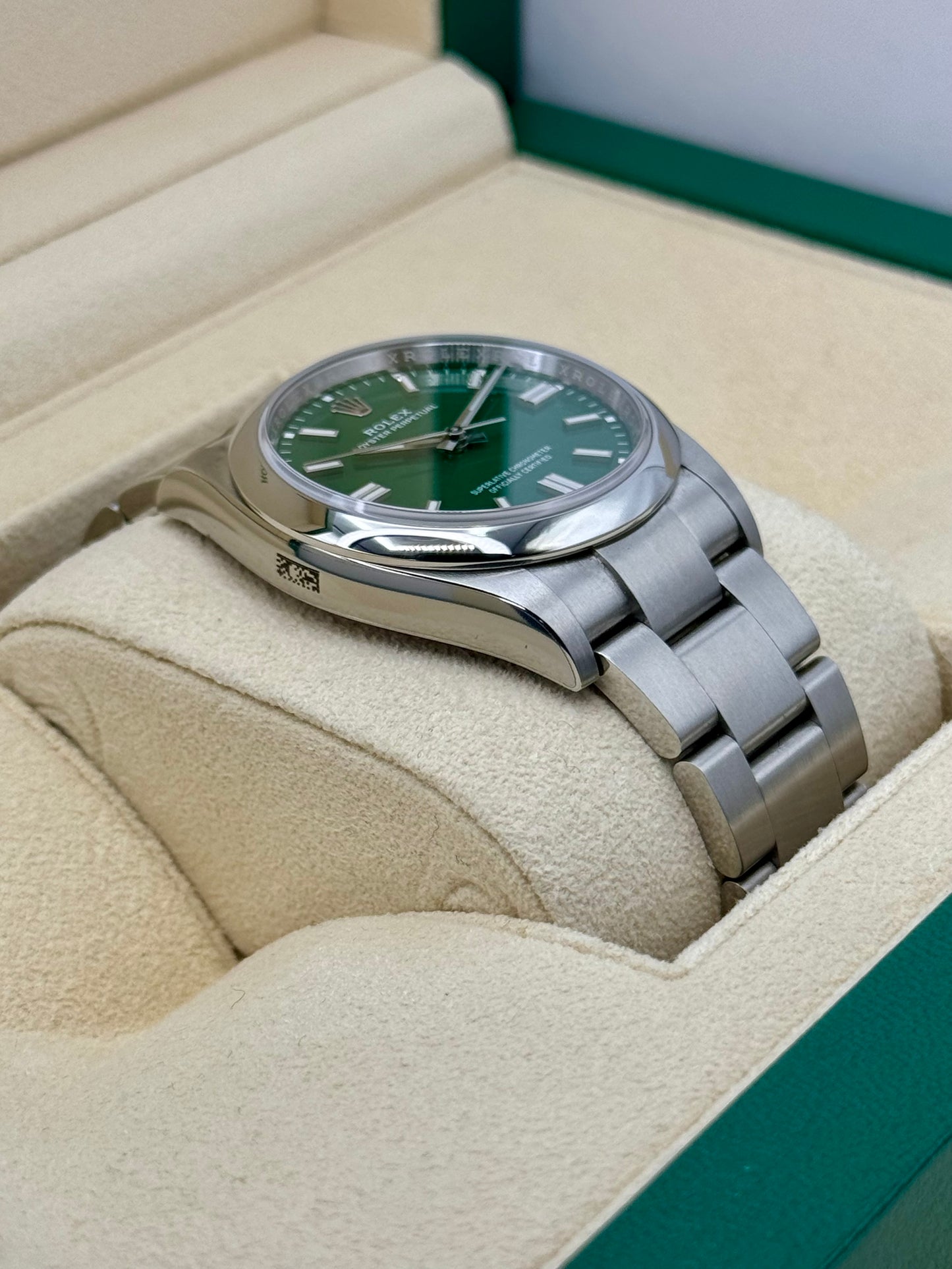 NEW 2023 Rolex Oyster Perpetual 36mm 126000 Stainless Steel Green Dial - MyWatchLLC
