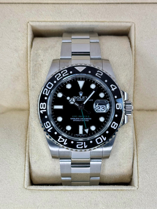 2017 Rolex GMT-Master II 40mm 116710LN Stainless Steel Black Dial