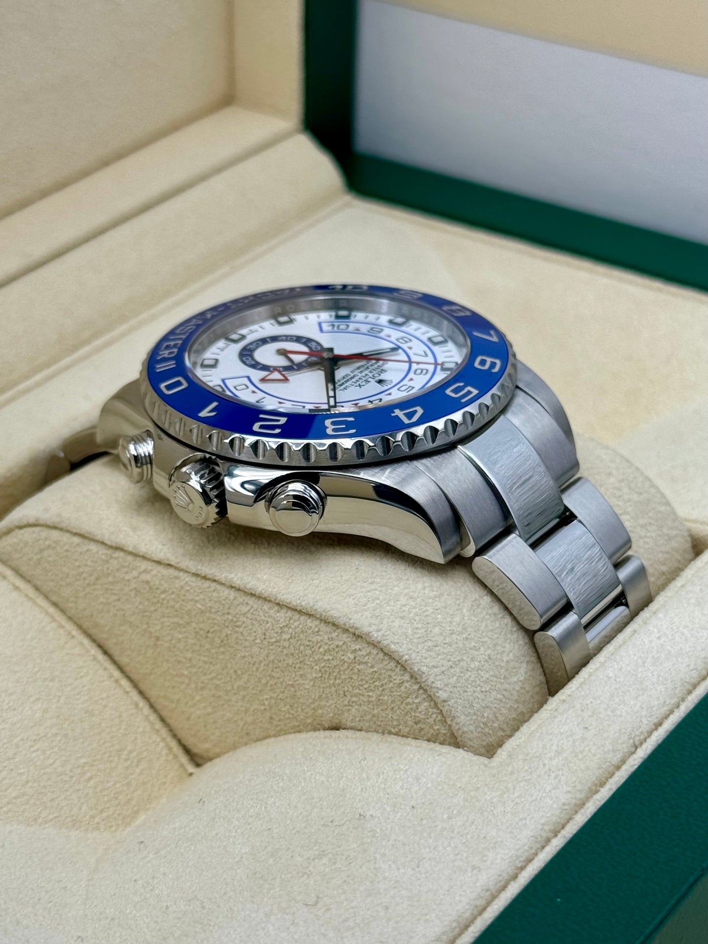 2013 Rolex Yacht-Master II 44mm 116680 Stainless Steel White Dial - MyWatchLLC