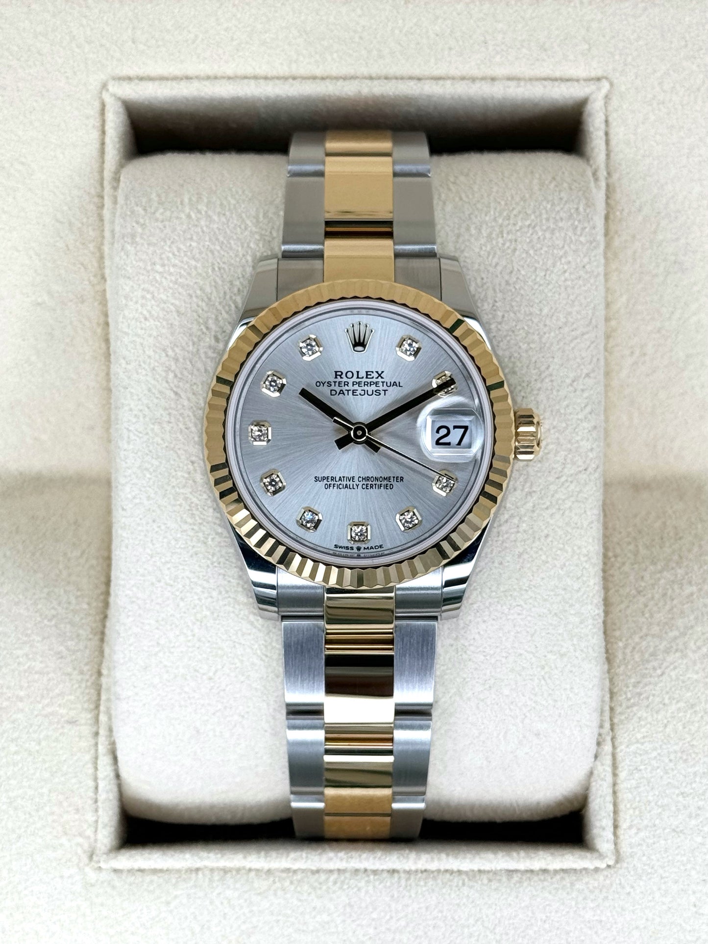 NEW 2024 Rolex Lady Datejust 31mm 278273 Two-Tone Silver Diamond Dial