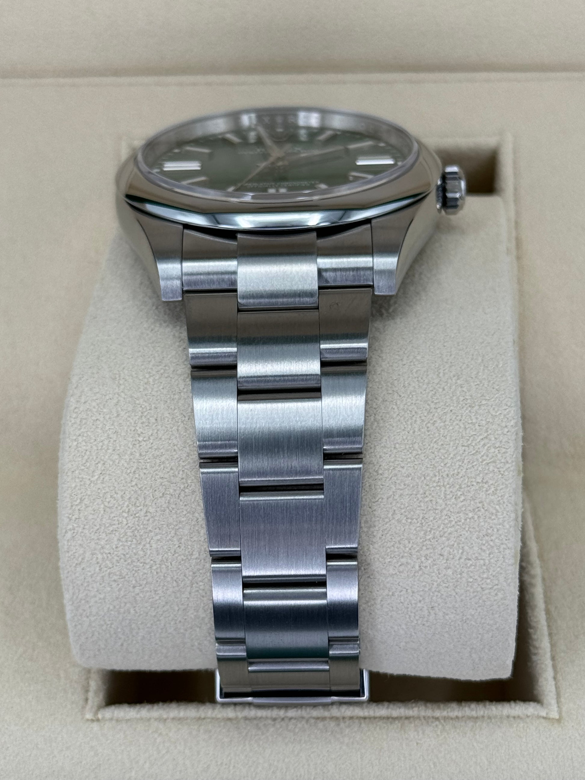 NEW 2023 Rolex Oyster Perpetual 41mm 124300 Stainless Steel Green Dial - MyWatchLLC