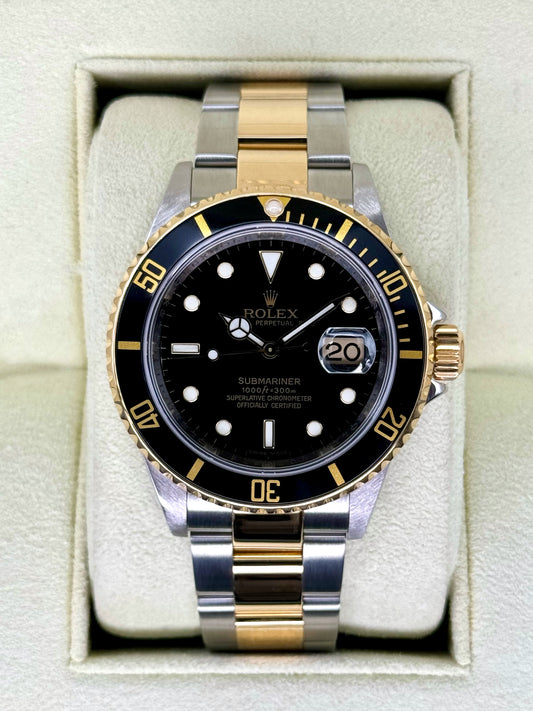 2008 Rolex Submariner 40mm 16613LN Two-Tone Black Dial