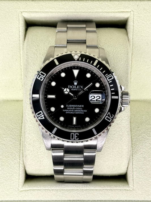 2010 Rolex Submariner Date 40mm 16610 Stainless Steel Black Dial
