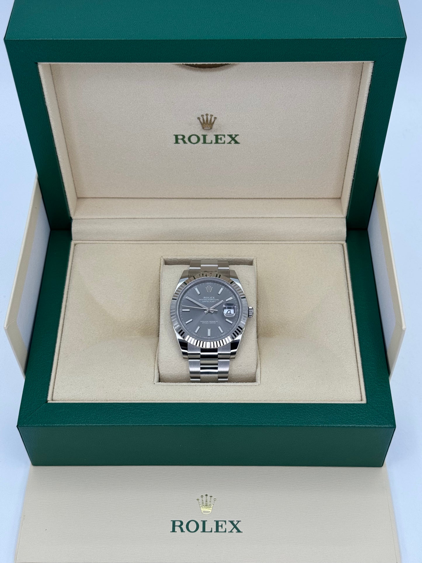 NEW 2023 Rolex Datejust 41m 126334 Stainless Steel Oyster Rhodium Dial - MyWatchLLC