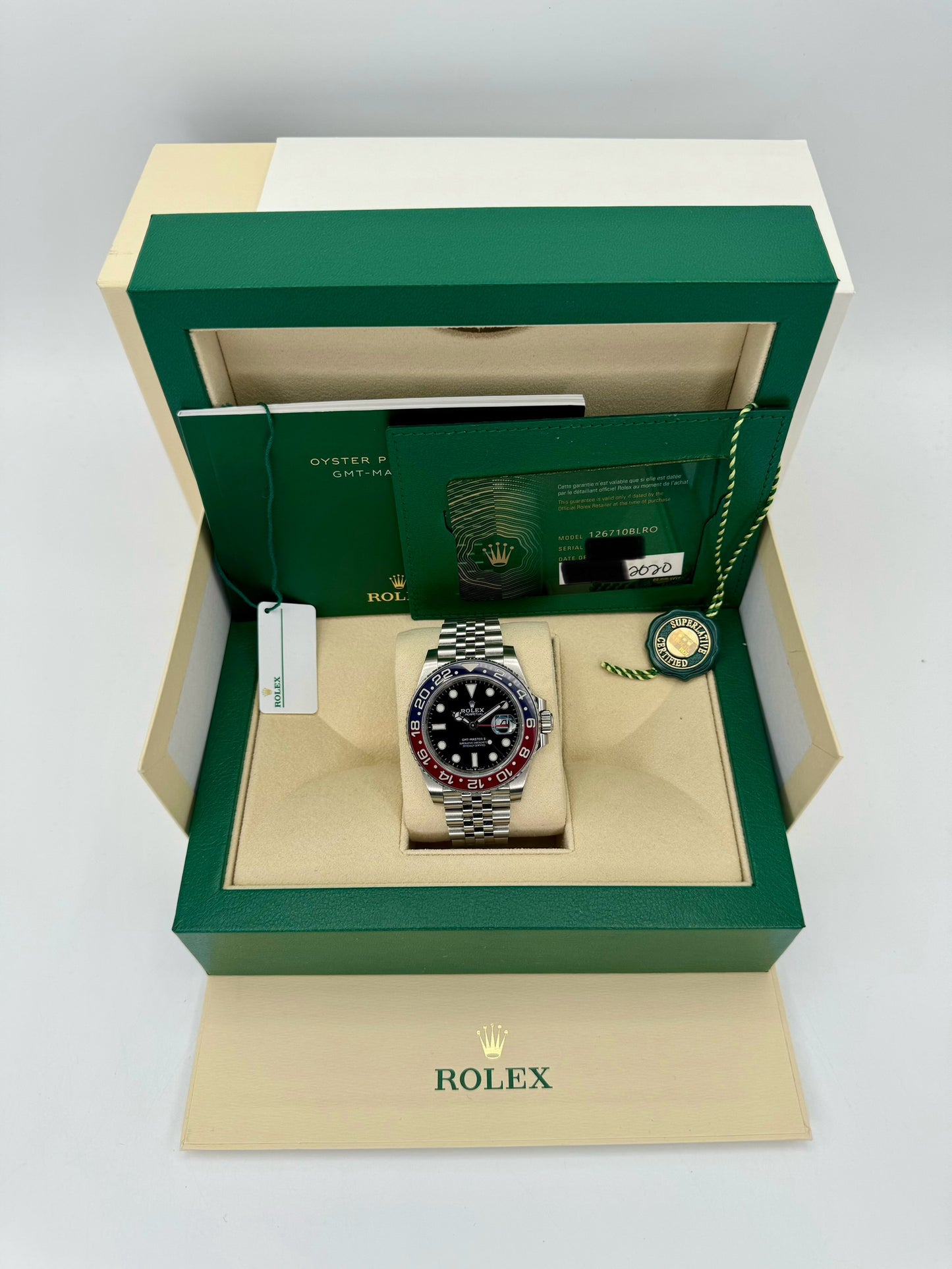 2020 Rolex GMT-Master II "Pepsi" 40mm 126710BOLRO Jubilee Black Dial - MyWatchLLC