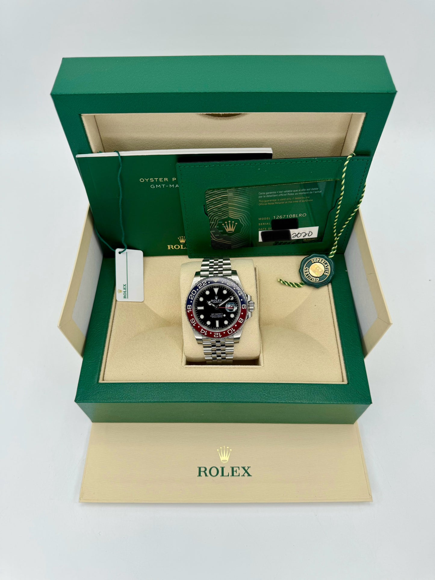 2020 Rolex GMT-Master II "Pepsi" 40mm 126710BOLRO Jubilee Black Dial - MyWatchLLC