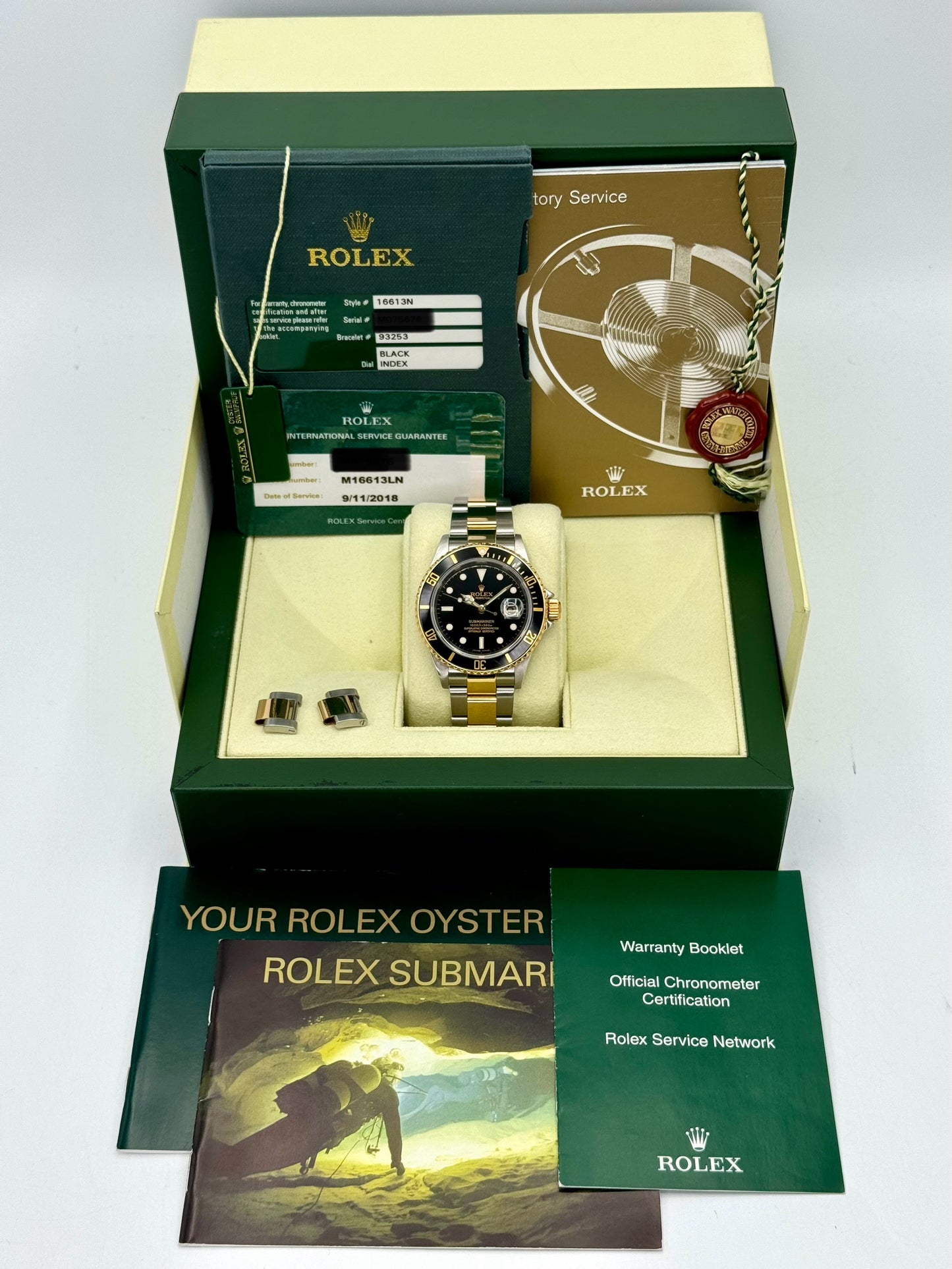 2008 Rolex Submariner 40mm 16613LN Two-Tone Black Dial