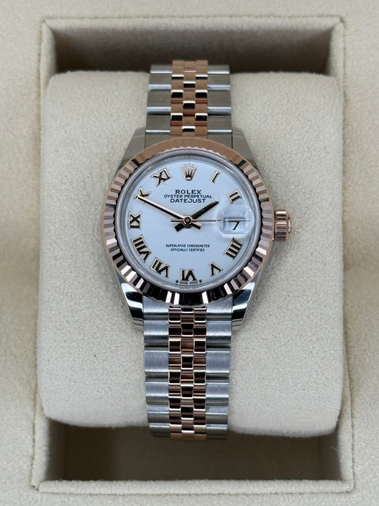 NEW 2023 Rolex Lady-Datejust 28mm 279171 Two-Tone Jubilee White Dial - MyWatchLLC