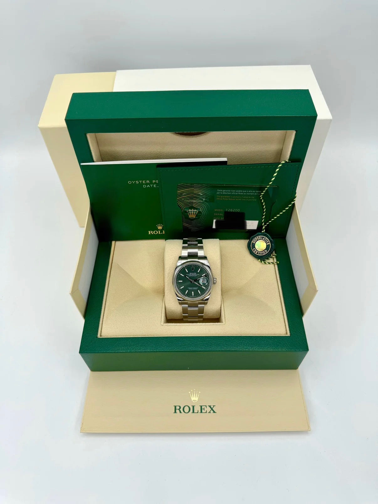 NEW 2025 Rolex Datejust 36mm 126200 Oyster Mint Green Dial