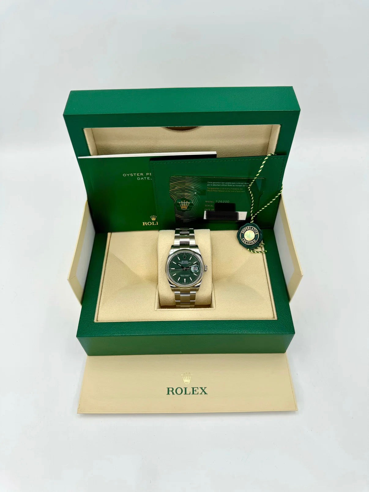 NEW 2025 Rolex Datejust 36mm 126200 Oyster Mint Green Dial