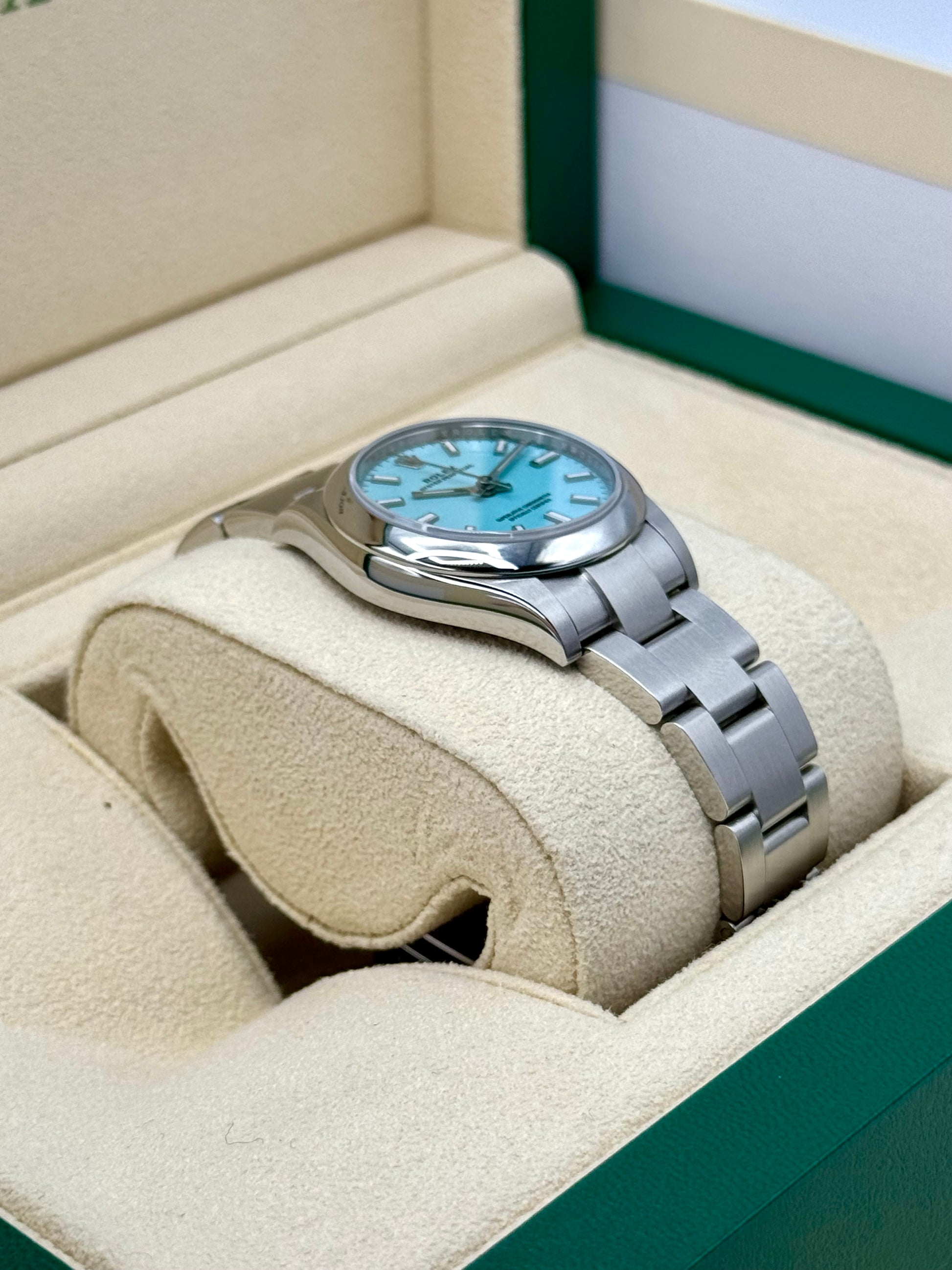 NEW 2023 Rolex Oyster Perpetual 31mm 277200 Tiffany Blue Dial - MyWatchLLC