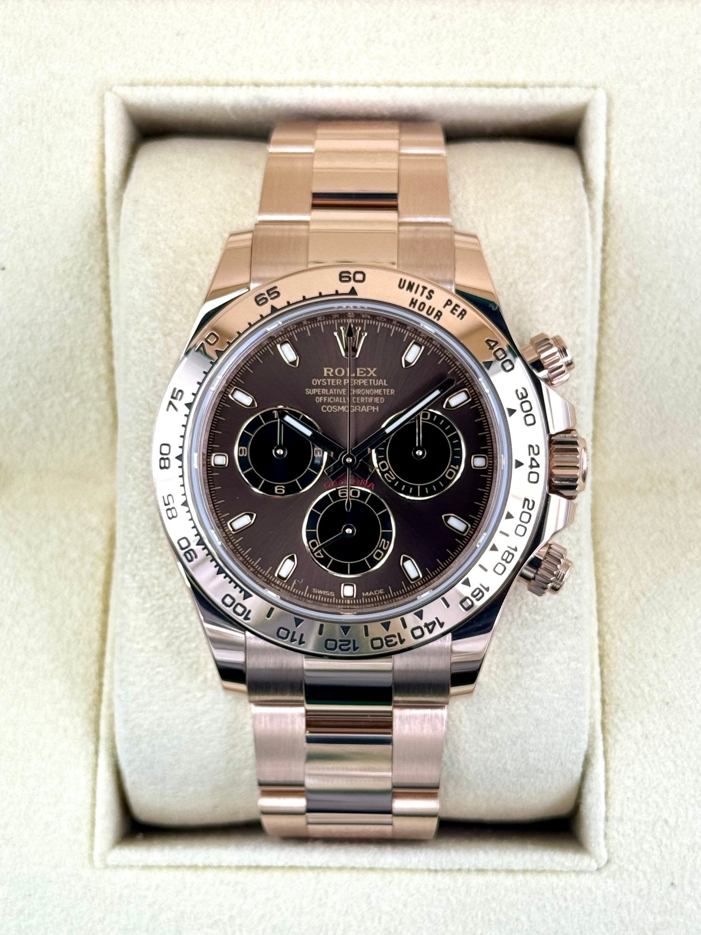 2022 Rolex Daytona 40mm 116505 Rose Gold Chocolate Dial