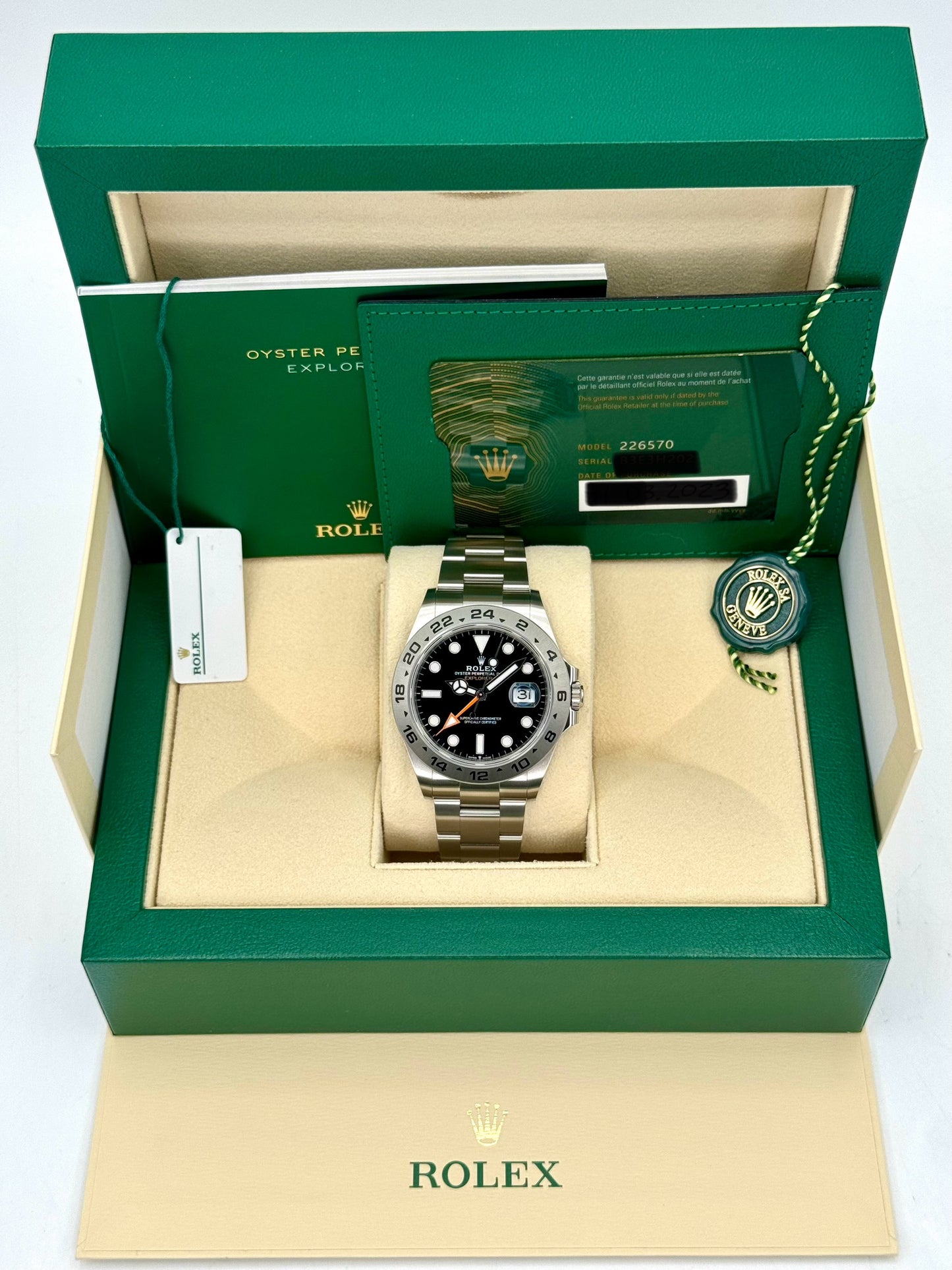 2023 Rolex Explorer II 42mm 226570 Black Dial