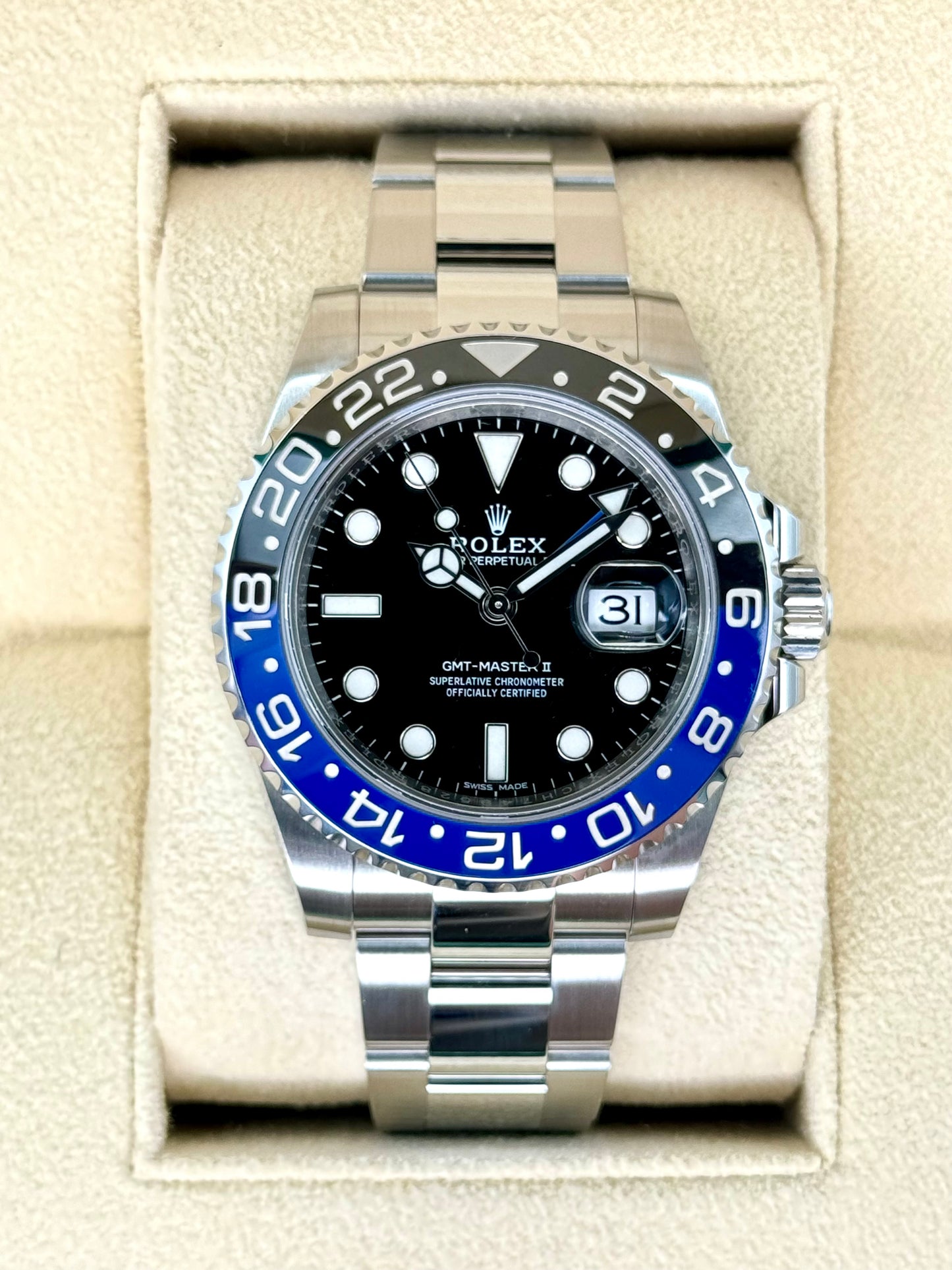 2016 Rolex GMT-Master II "Batman" 40mm 116710BLNR Oyster