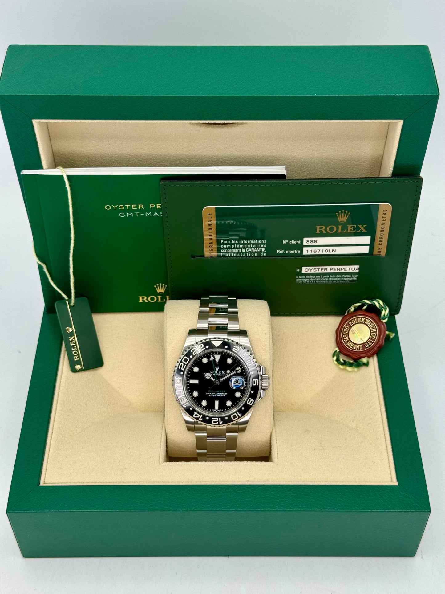 2014 Rolex GMT-Master II 40mm 116710LN Stainless Steel Black Dial