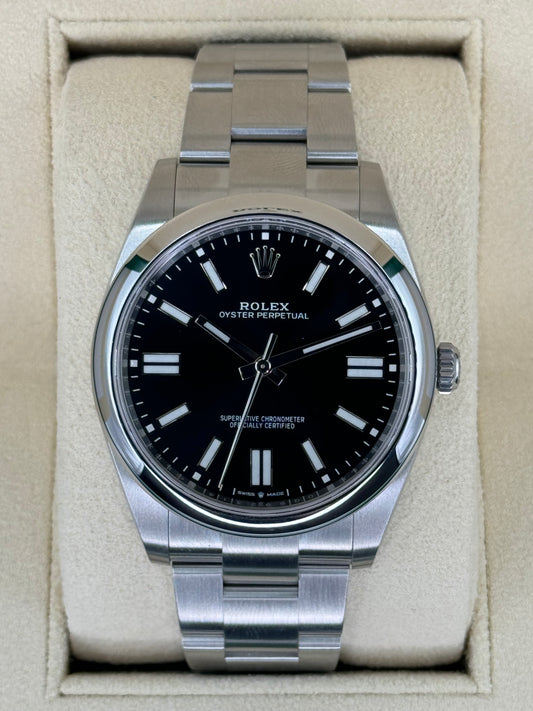 NEW 2023 Rolex Oyster Perpetual 41mm 124300 Stainless Steel Black Dial - MyWatchLLC