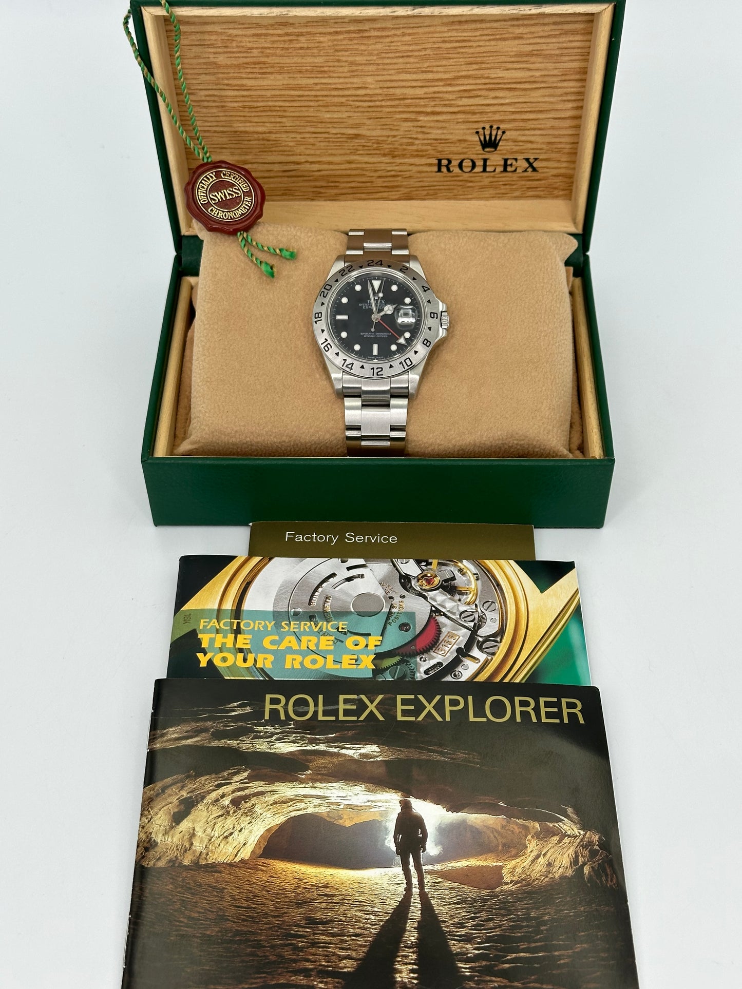 2002 Rolex Explorer II 40mm 16570 Stainless Steel Black Dial - MyWatchLLC