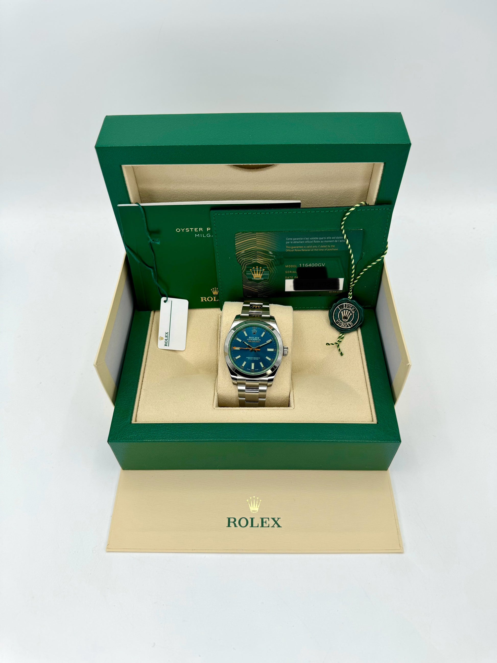 2023 Rolex Milgauss 40mm 116400GV Stainless Steel Blue Dial - MyWatchLLC