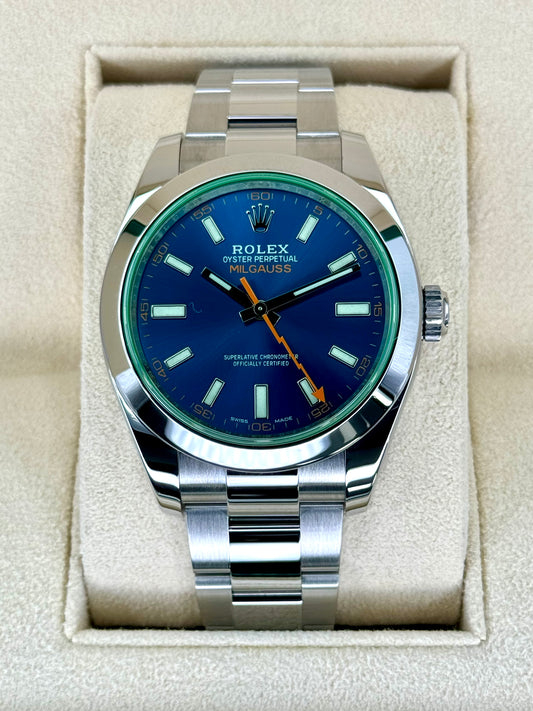 2023 Rolex Milgauss 40mm 116400GV Stainless Steel Blue Dial - MyWatchLLC