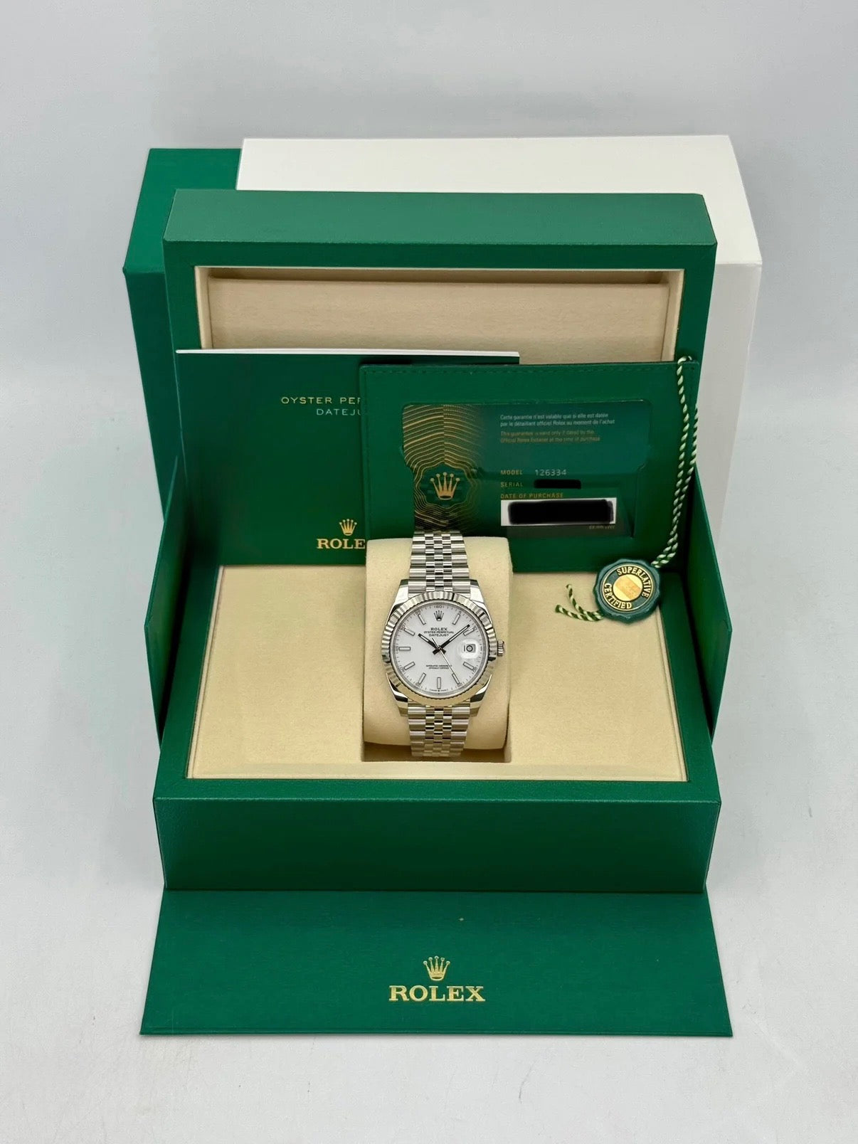 NEW 2026 Rolex Datejust 41mm 126334 Stainless Steel Jubilee White Dial